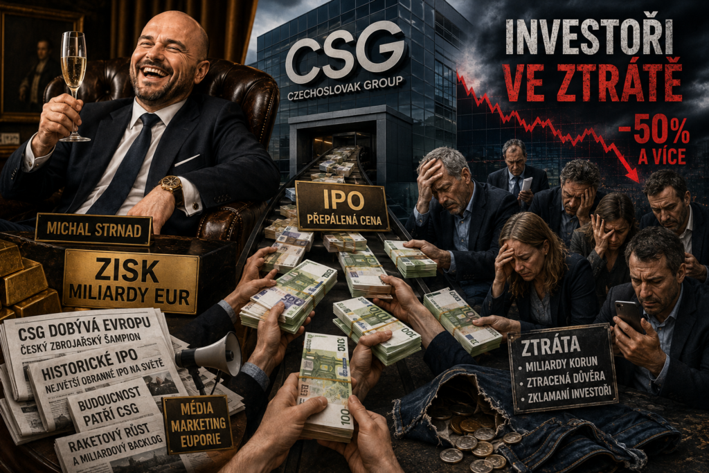 Michal Strnad díky CSG v zisku, investoři ve ztrátě: má se prověřit, zda mediální vlna kolem IPO nepoškodila trh